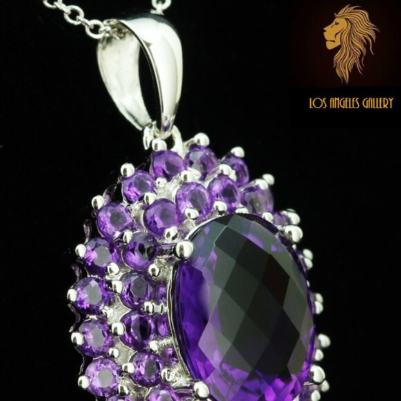 $3950 / NEW / EFFY / Fancy Purple Amethyst Necklace / 14K Gold - Picture 3 of 8